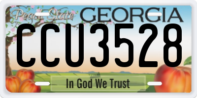 GA license plate CCU3528