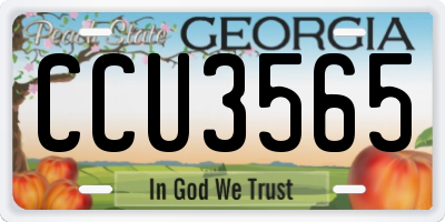 GA license plate CCU3565