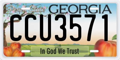 GA license plate CCU3571
