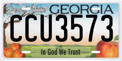 GA license plate CCU3573