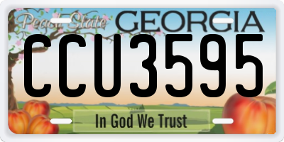 GA license plate CCU3595