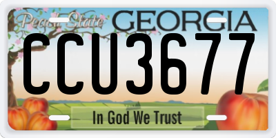 GA license plate CCU3677