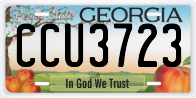 GA license plate CCU3723