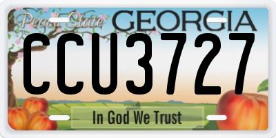 GA license plate CCU3727