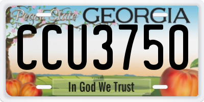 GA license plate CCU3750