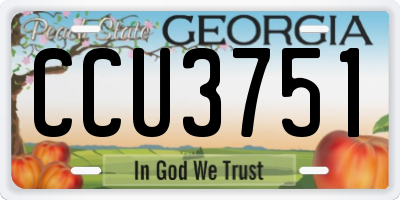 GA license plate CCU3751