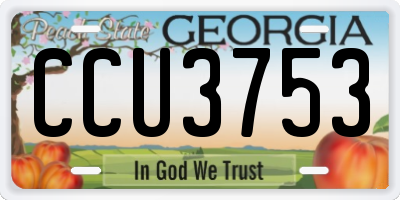 GA license plate CCU3753