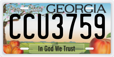 GA license plate CCU3759