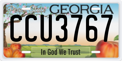 GA license plate CCU3767