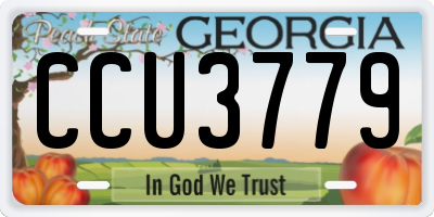 GA license plate CCU3779