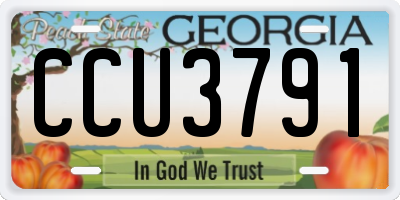 GA license plate CCU3791