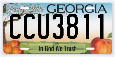 GA license plate CCU3811