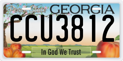 GA license plate CCU3812