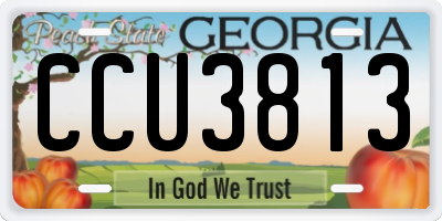 GA license plate CCU3813