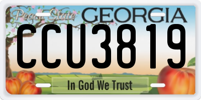 GA license plate CCU3819