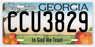GA license plate CCU3829