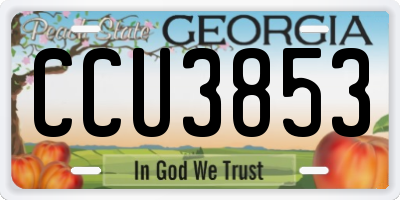GA license plate CCU3853