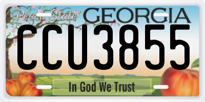 GA license plate CCU3855