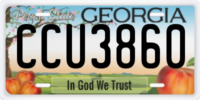 GA license plate CCU3860