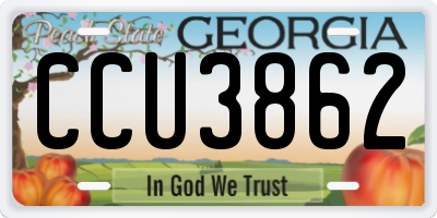 GA license plate CCU3862