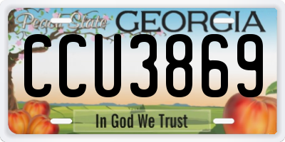 GA license plate CCU3869