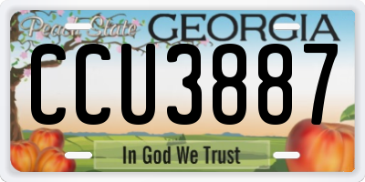 GA license plate CCU3887