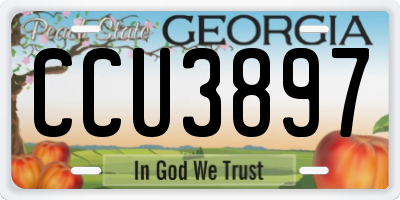 GA license plate CCU3897