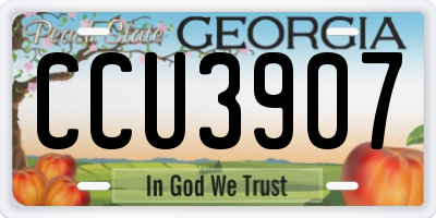 GA license plate CCU3907