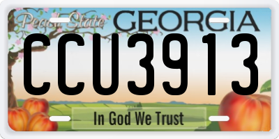 GA license plate CCU3913