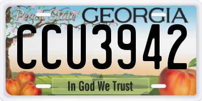 GA license plate CCU3942
