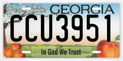 GA license plate CCU3951