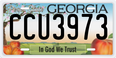 GA license plate CCU3973