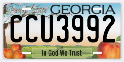 GA license plate CCU3992