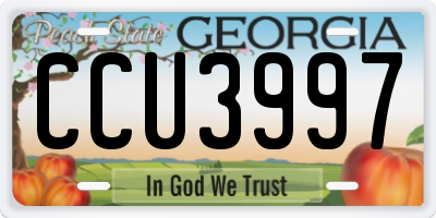 GA license plate CCU3997