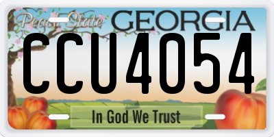 GA license plate CCU4054