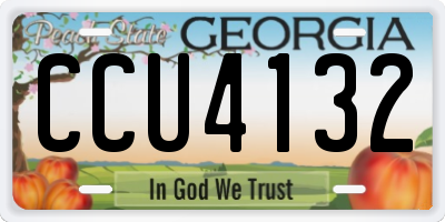 GA license plate CCU4132