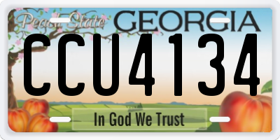 GA license plate CCU4134
