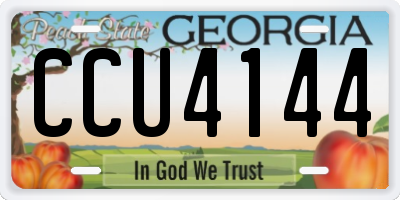 GA license plate CCU4144