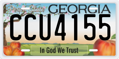 GA license plate CCU4155