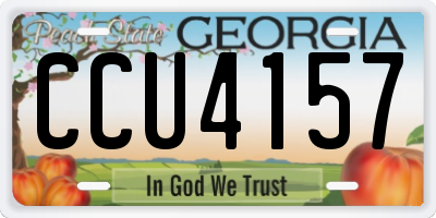 GA license plate CCU4157