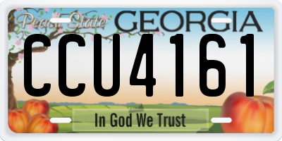 GA license plate CCU4161