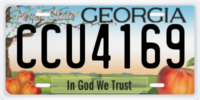 GA license plate CCU4169