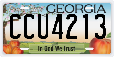 GA license plate CCU4213