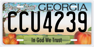 GA license plate CCU4239