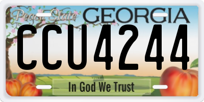 GA license plate CCU4244