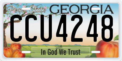 GA license plate CCU4248