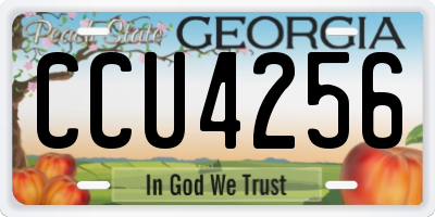 GA license plate CCU4256