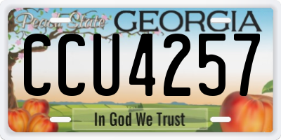 GA license plate CCU4257