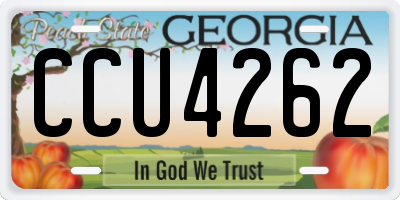 GA license plate CCU4262