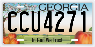 GA license plate CCU4271